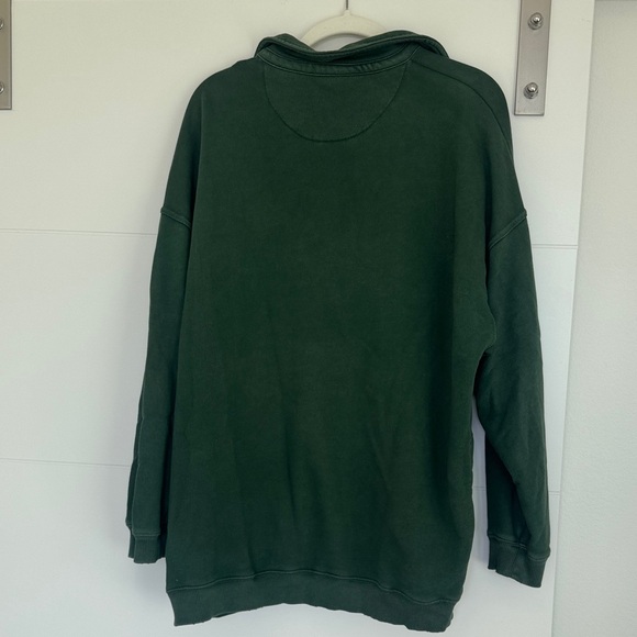 Aerie Women’s V Neck Green Pullover Sweatshirt - Picture 4 of 4